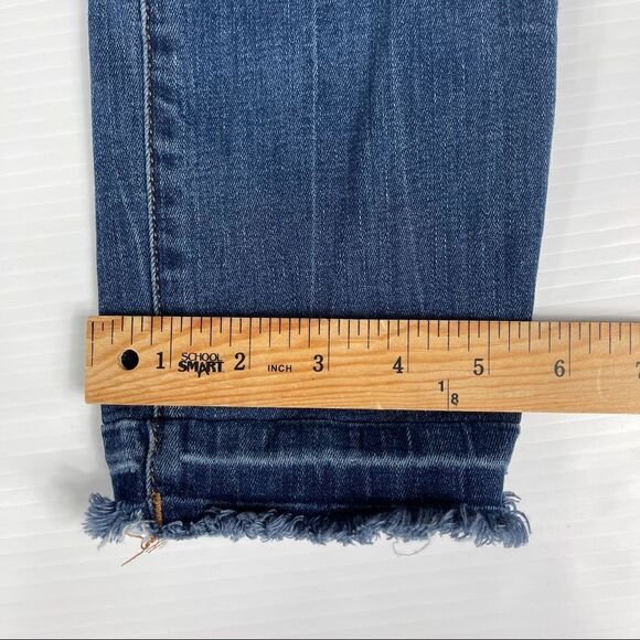 DL1961 Premium Denim Florence Instasculpt Skinny Jeans Strive Blue Frayed HEMMED - Picture 15 of 16